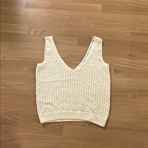 Marine Layer Cream Knit Tank Top